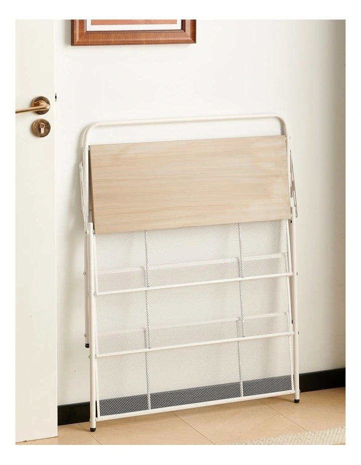 4 Tier Shoe Rack, Shoe Rack for Entryway in White, No Assembly Needed image 5