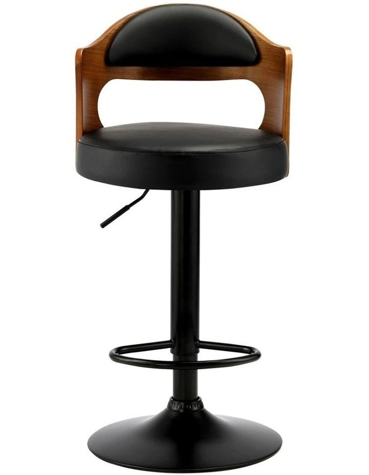 Oikiture Set of 4 Bar Stools Kitchen Swivel Barstool Chairs Gas Lift Metal image 2
