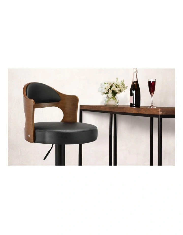 Oikiture Set of 4 Bar Stools Kitchen Swivel Barstool Chairs Gas Lift Metal image 6
