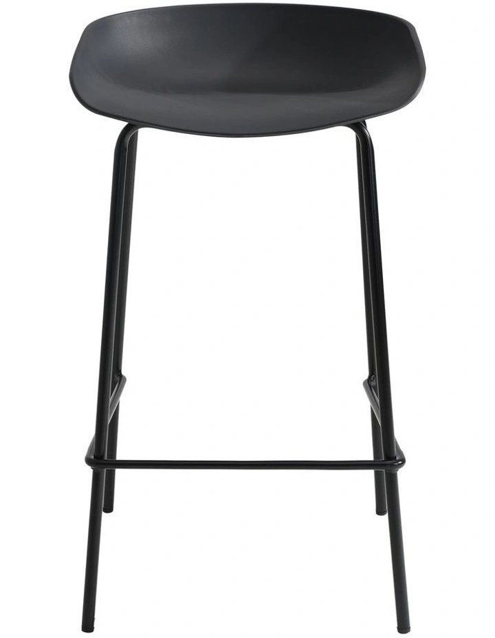 Oikiture Set of 4 Kitchen Bar Stools Stool Dinning Counter Chairs Metal Black image 2