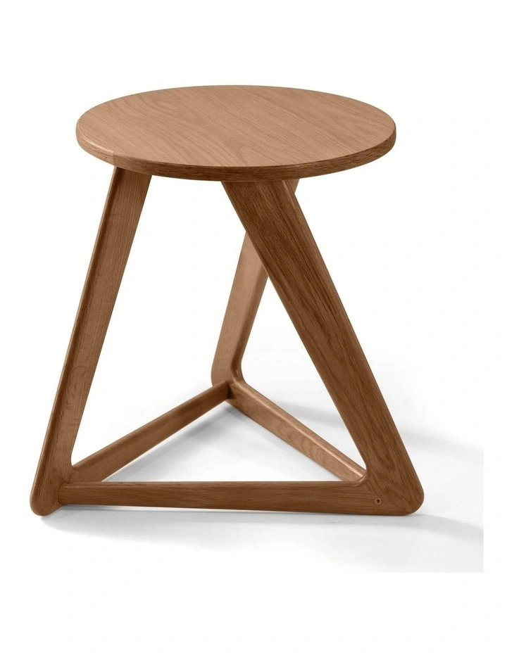 Andreas Oak Designer Sofa Side Table 42cm image 4