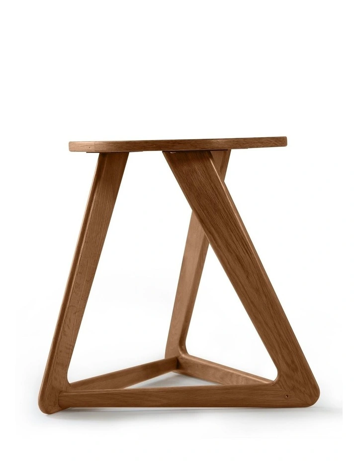 Andreas Oak Designer Sofa Side Table 42cm image 5