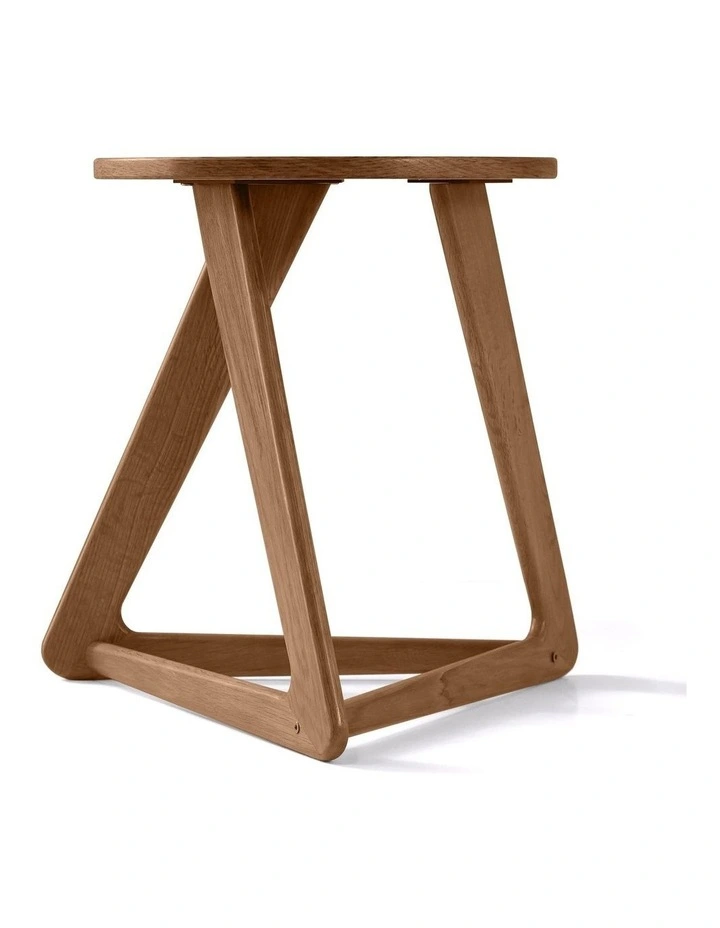 Andreas Oak Designer Sofa Side Table 42cm image 6