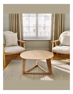 Andreas Oak Triangle Leg Coffee Table 80cm