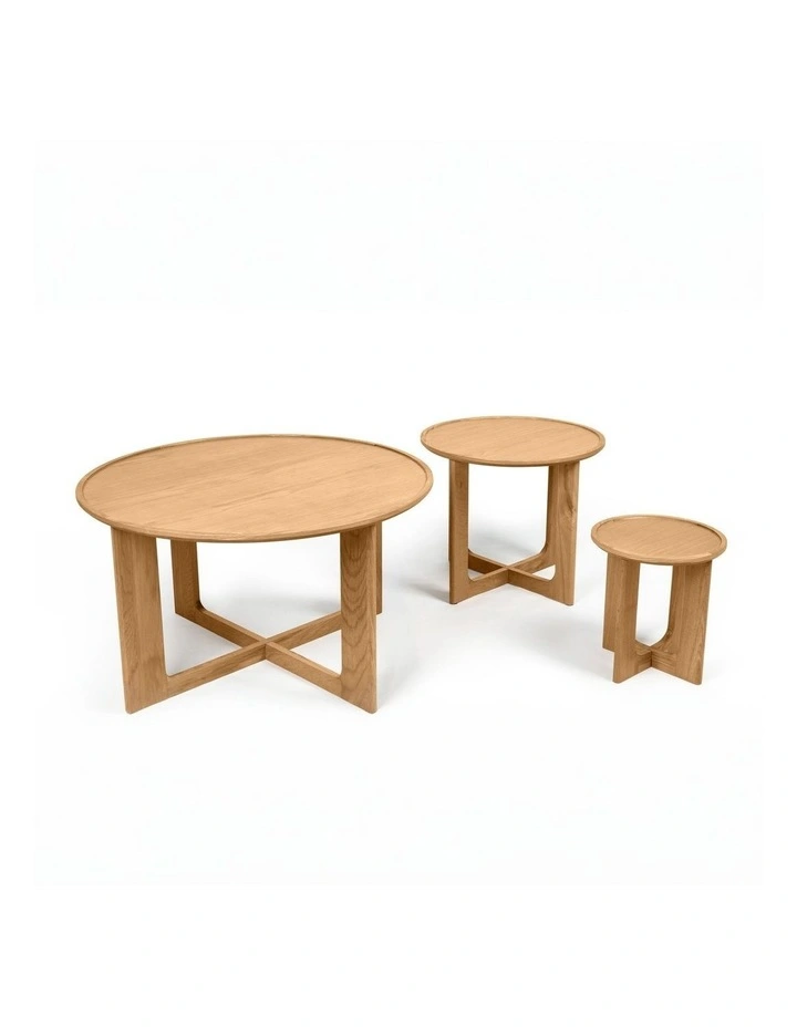 Sverre Oak Round Coffee Table 80cm image 1