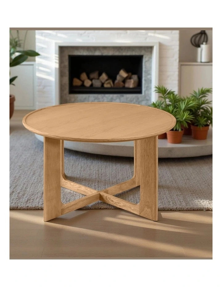 Sverre Oak Round Coffee Table 80cm image 2