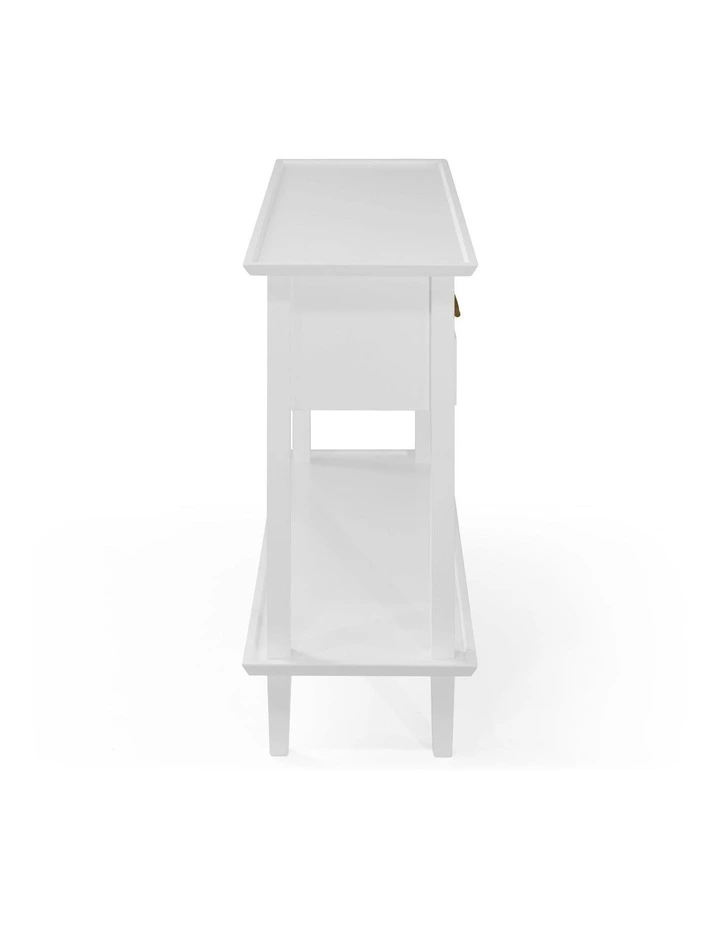 Amber Hamptons 2 Draw White Console w/Brass Handle 120 cm image 5