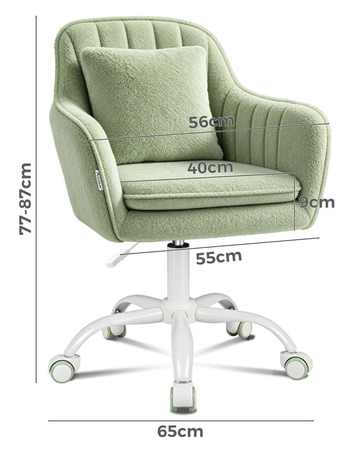 Sherpa Fleece Office Chair Orla Green image 2