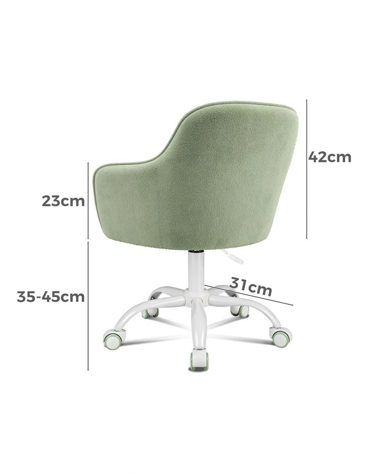 Sherpa Fleece Office Chair Orla Green image 3