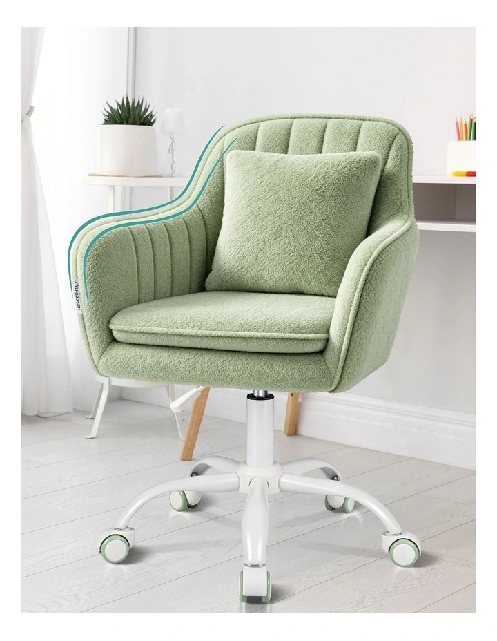 Sherpa Fleece Office Chair Orla Green image 4