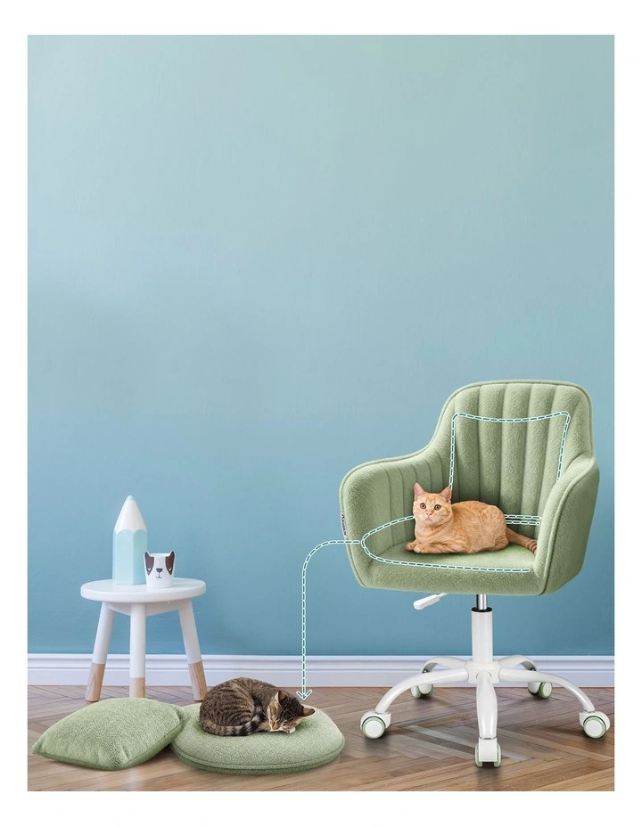 Sherpa Fleece Office Chair Orla Green image 6