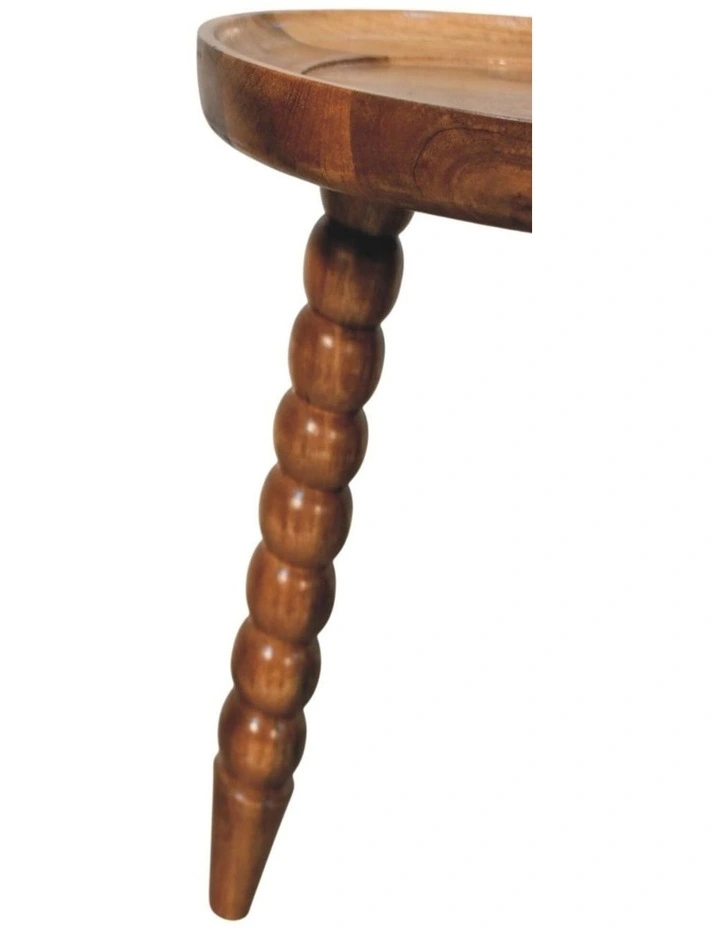 Artisan Furniture Solid Wood Spindle Tray Side Table, Brown image 6