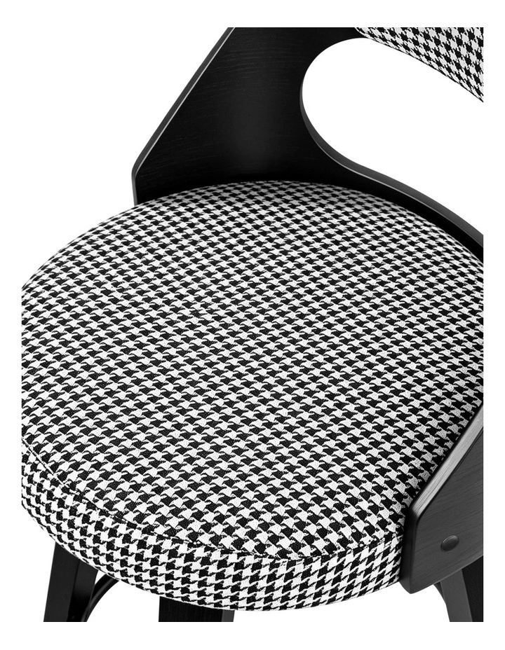 4x Swivel Bar Stools 65cm Houndstooth Kitchen Dining Chair image 5