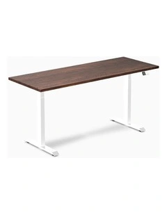Desky Dual Softwood Sit Stand Desk - American Rustic Pine / 2000x750mm / White