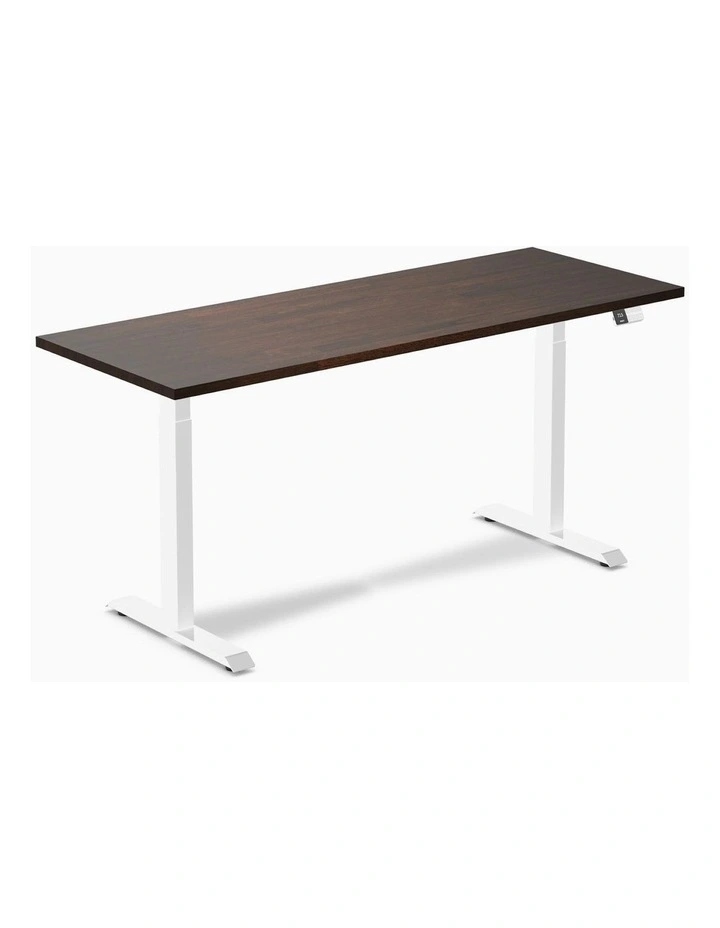 Desky Dual Rubberwood Sit Stand Desk image 1