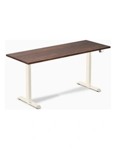 Desky Dual Softwood Sit Stand Desk - American Rustic Pine / 2000x750mm / Wheat