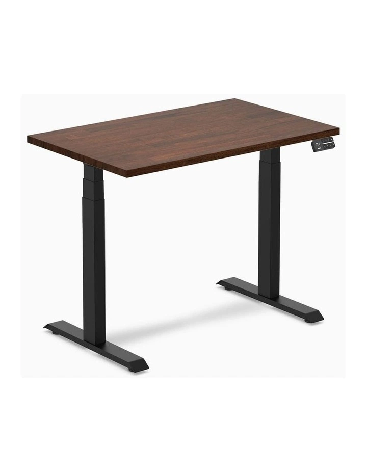 Desky Dual Rubberwood Sit Stand Desk image 1