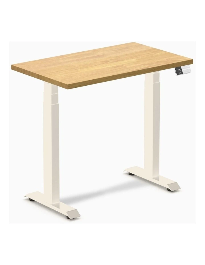 Desky Dual Mini Rubberwood Sit Stand Desk image 1