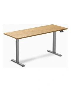 Desky Dual Rubberwood Sit Stand Desk