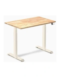 Desky Dual Rubberwood Sit Stand Desk