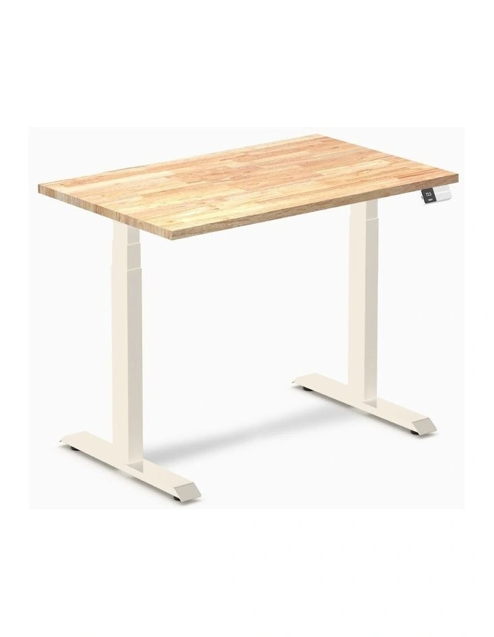 Desky Dual Rubberwood Sit Stand Desk image 1
