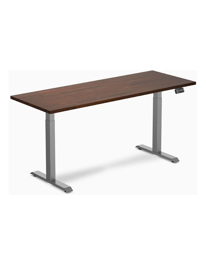 Desky Dual Rubberwood Sit Stand Desk image 1