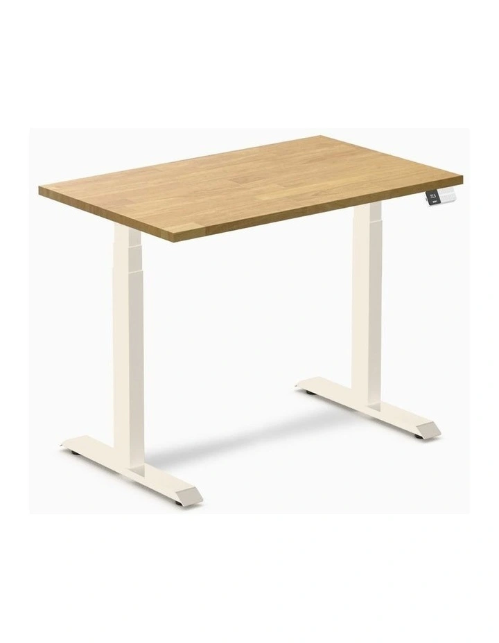 Desky Dual Rubberwood Sit Stand Desk image 1