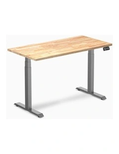 Desky Dual Rubberwood Sit Stand Desk