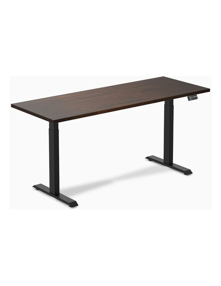 Desky Dual Rubberwood Sit Stand Desk image 1