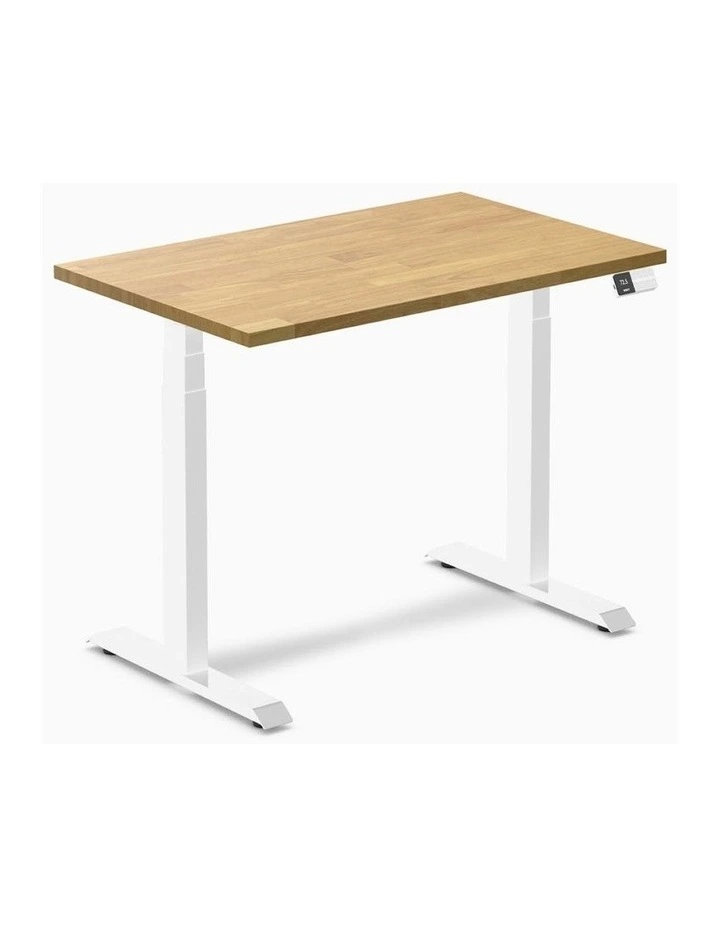 Desky Dual Rubberwood Sit Stand Desk image 1