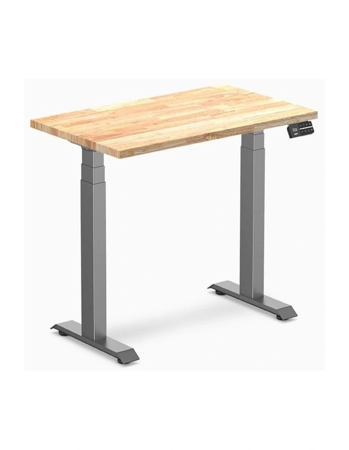 Desky Dual Mini Rubberwood Sit Stand Desk image 1