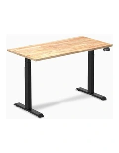 Desky Dual Rubberwood Sit Stand Desk