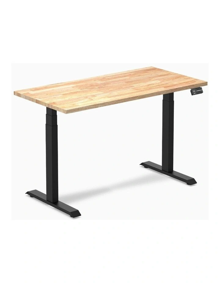 Desky Dual Rubberwood Sit Stand Desk image 1