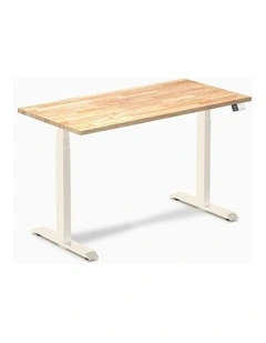 Desky Dual Rubberwood Sit Stand Desk