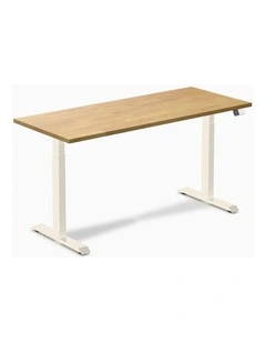 Desky Dual Rubberwood Sit Stand Desk