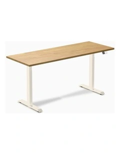 Desky Dual Rubberwood Sit Stand Desk