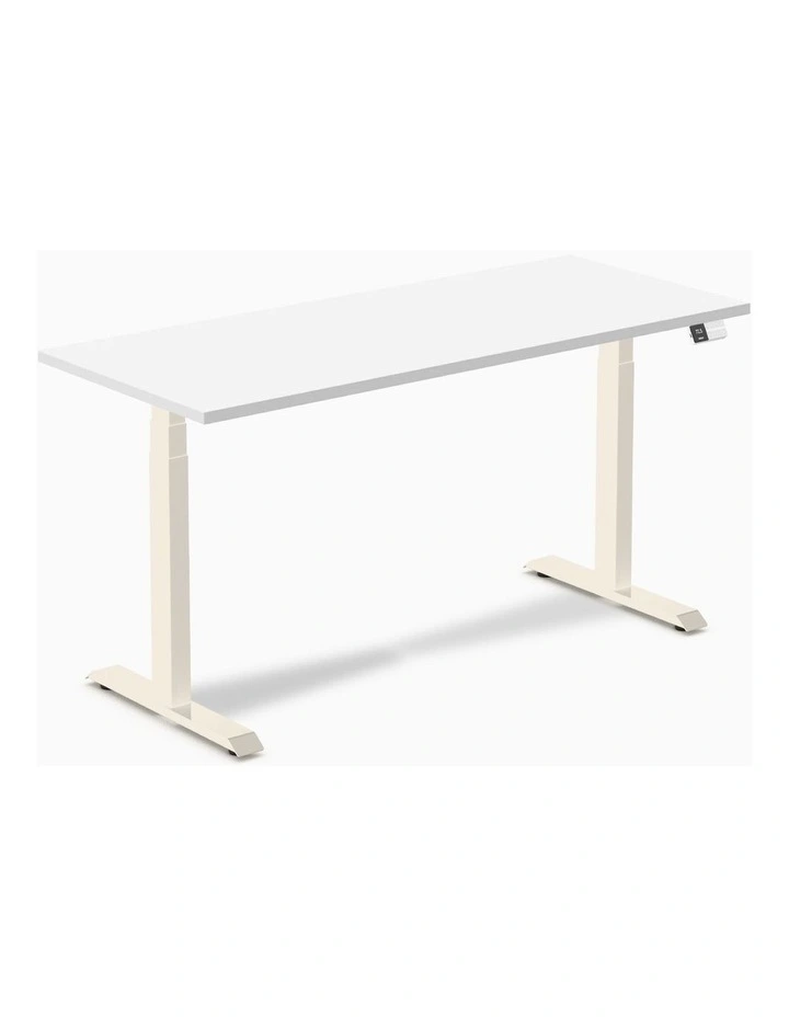 Desky Dual Melamine Sit Stand Desk image 1