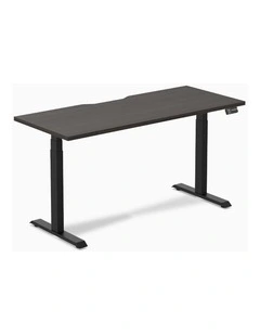 Desky Dual Scalloped Melamine Sit Stand Desk