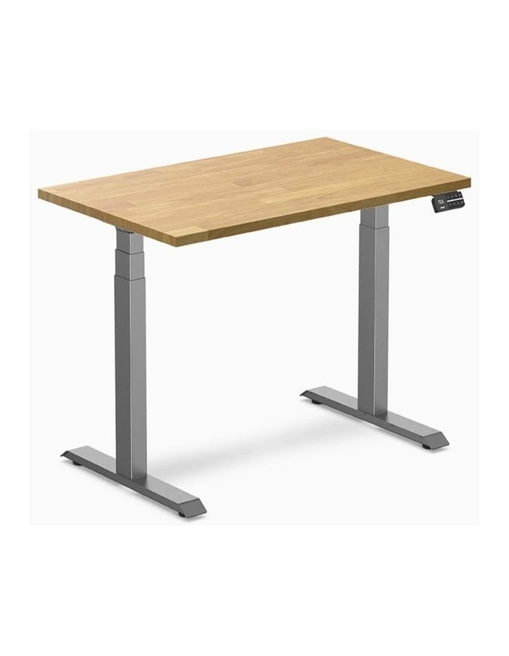 Desky Dual Rubberwood Sit Stand Desk image 1