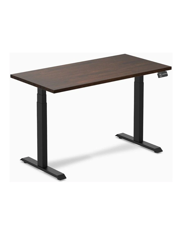 Desky Dual Rubberwood Sit Stand Desk image 1