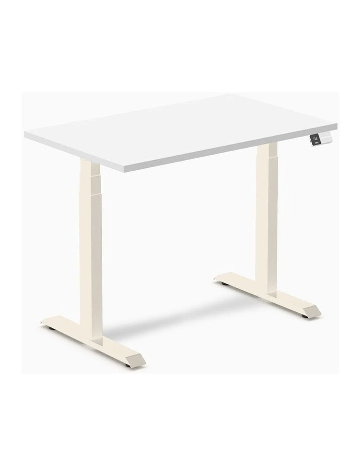 Desky Dual Melamine Sit Stand Desk image 1