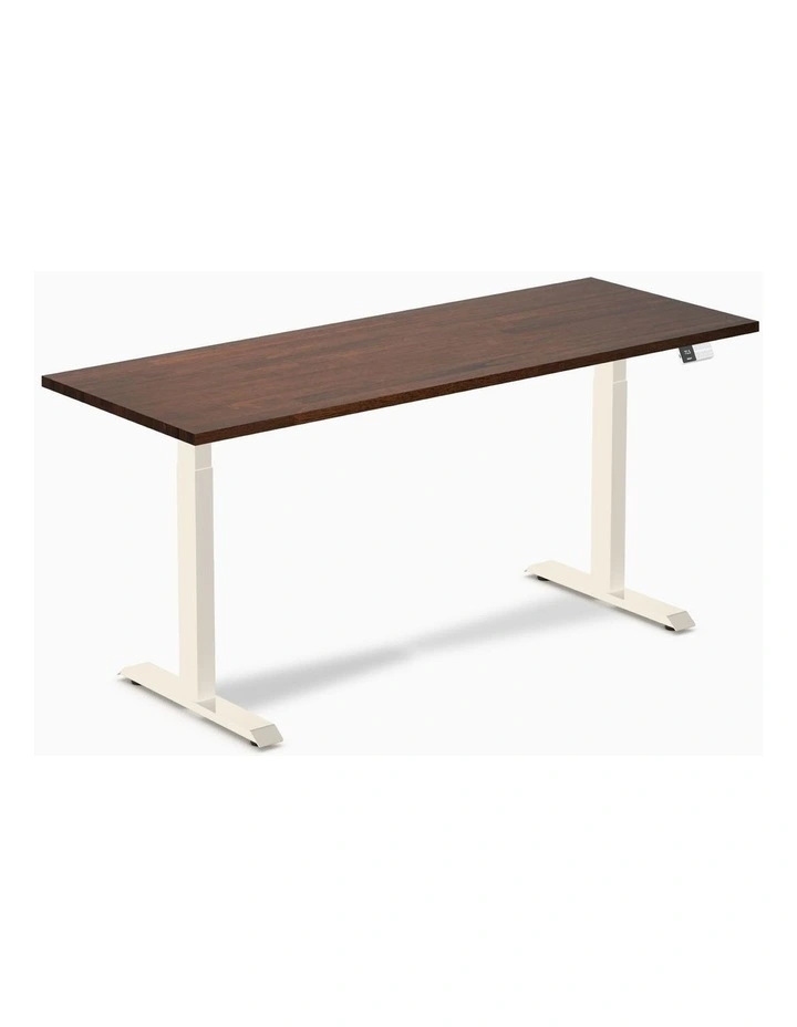 Desky Dual Rubberwood Sit Stand Desk image 1
