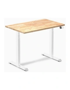 Desky Dual Rubberwood Sit Stand Desk