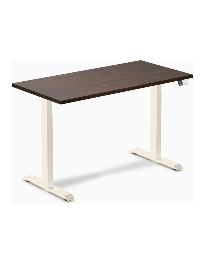 Desky Dual Rubberwood Sit Stand Desk image 1