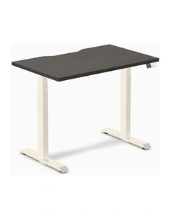 Desky Dual Scalloped Melamine Sit Stand Desk