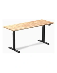 Desky Dual Rubberwood Sit Stand Desk