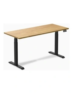 Desky Dual Rubberwood Sit Stand Desk
