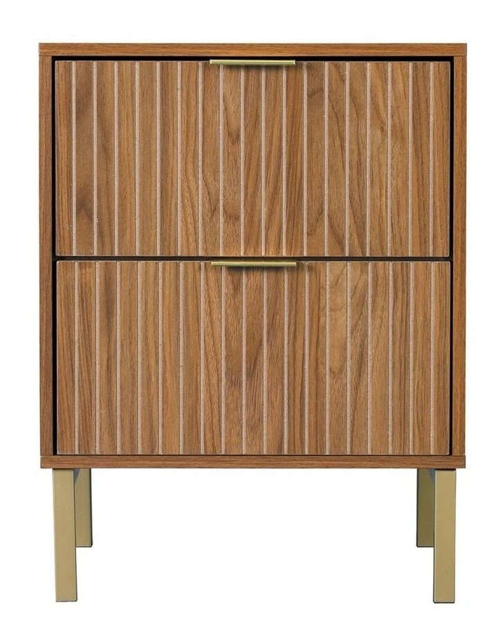 Jonas 2-Drawer Bedside Table Walnut image 4