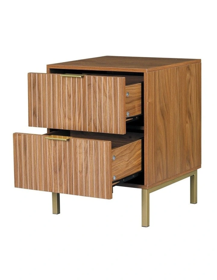 Jonas 2-Drawer Bedside Table Walnut image 5