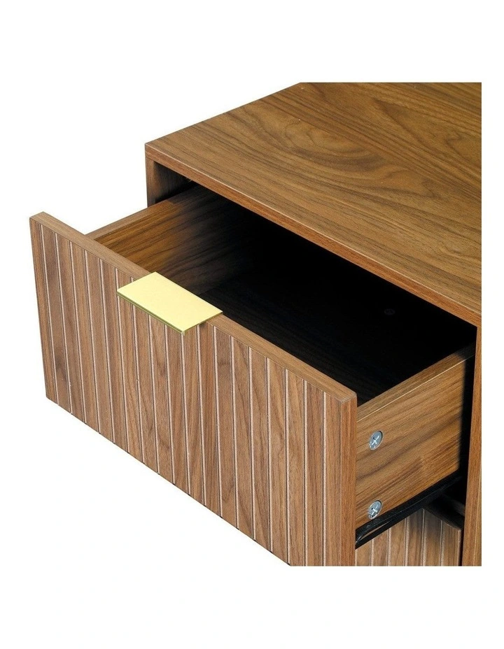 Jonas 2-Drawer Bedside Table Walnut image 6